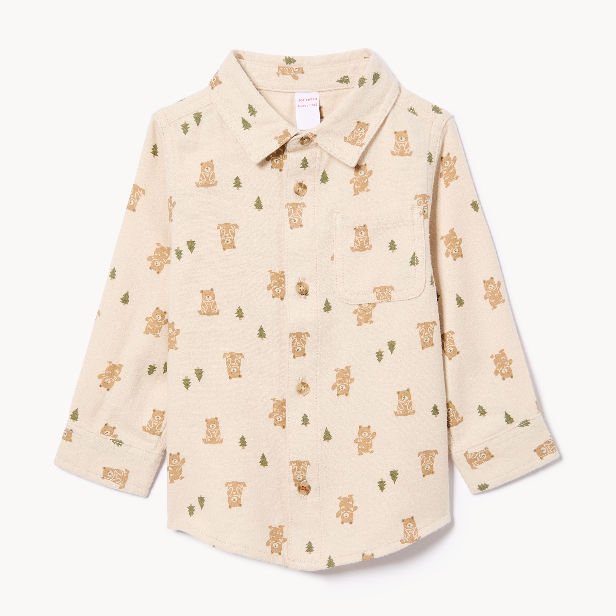 Chemise boutonnée imprimée pour bébés garçons