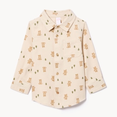 Chemise boutonnée imprimée pour bébés garçons - Sable