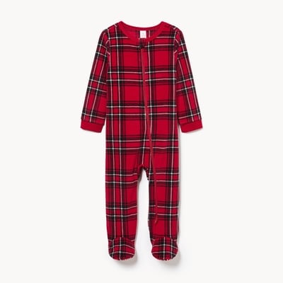 Baby Boys' Microfleece Holiday Sleeper - Dark Red