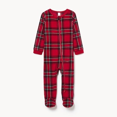 Baby Boys' Microfleece Holiday Sleeper - Dark Red