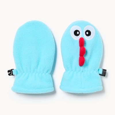 Baby Boys' Microfleece Dino Mittens - Blue