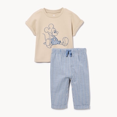Ensemble Mickey Mouse de Disney pour bébés garçons - Bleu Pâle