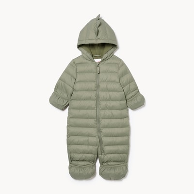 Baby Boys' Dino Snowsuit - Light Olive