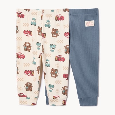 Ens. 2 pantalons de jogging Les Bagnoles de Disney - Bleu Cendré