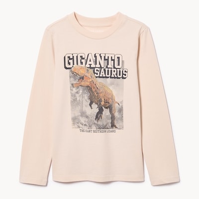 Kid Graphic Long Sleeve Top - Sand