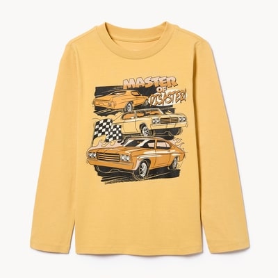 Kid Graphic Long Sleeve Top - Yellow