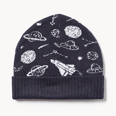 Kid Boys' Glow-in-the-Dark Printed Toque - Light Navy