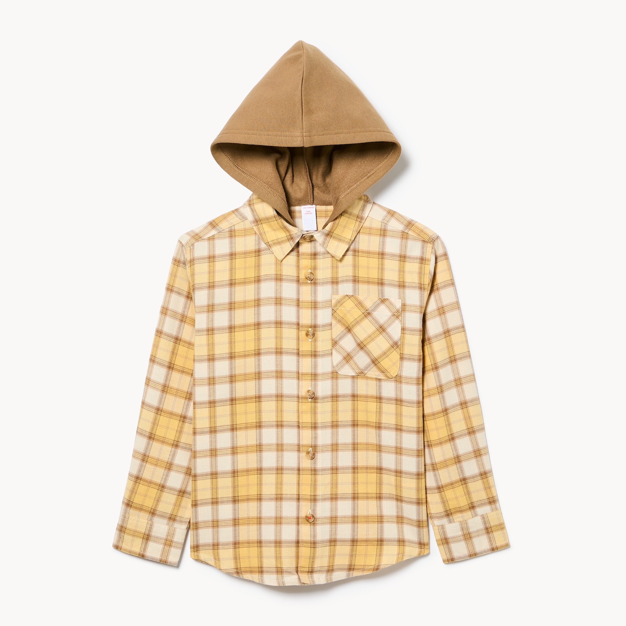 Chemise à capuchon en flanelle pour garçons