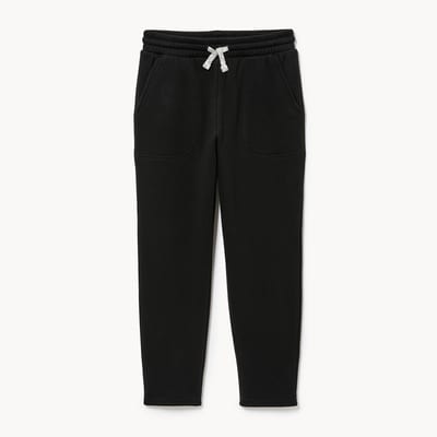 Pantalon de jogging en molleton duveteux, garçons - Noir JF