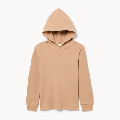 Kid Boys' Waffle Knit Hoodie - Beige