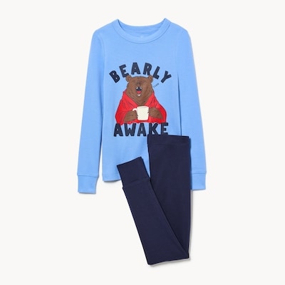 Kid Boys' Printed Sleep Set - Dusty Blue
