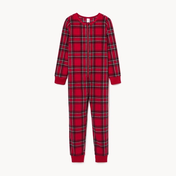Kid Boys' Microfleece Holiday Sleeper - Dark Red