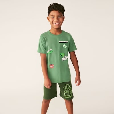 T-shirt Minecraft pour garçons - Vert Foncé