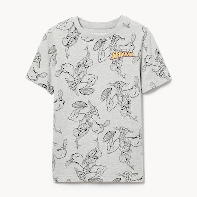 Kid Boys' Marvel Spider-Man T-Shirt - Light Grey Mix