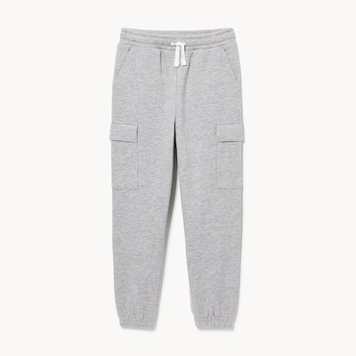 Kid Boys' Fleece Cargo Jogger - Light Grey Mix