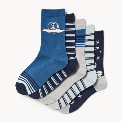 Joe Fresh Ens. de 5 paires de chaussettes tube pour garçons 1 ea, 10,00 $/1ch