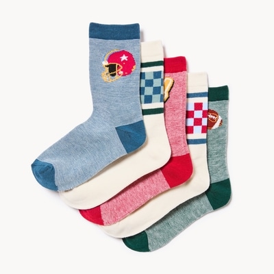 Kid Boys' 5-Pack Crew Socks - Multi