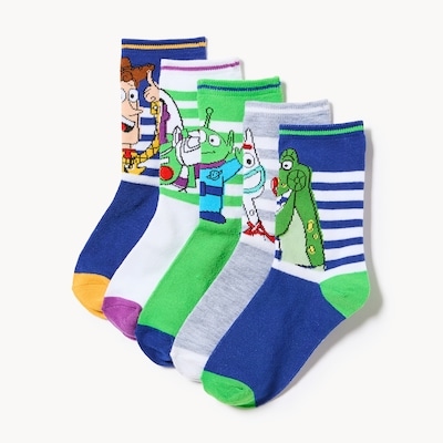 Kid Boys' Pixar Toy Story 5-Pack Socks - Green