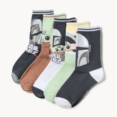 Kid Boys' STAR WARS™: The Mandalorian 5-Pack Socks - Charcoal