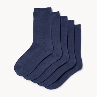 Joe Fresh Ens. 5 paires chaussettes tube d’uniforme, garçons 1 ea, 10,00 $/1ch