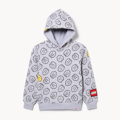 Haut à capuchon imprimé LEGOMD pour garçons - Mélange De Gris