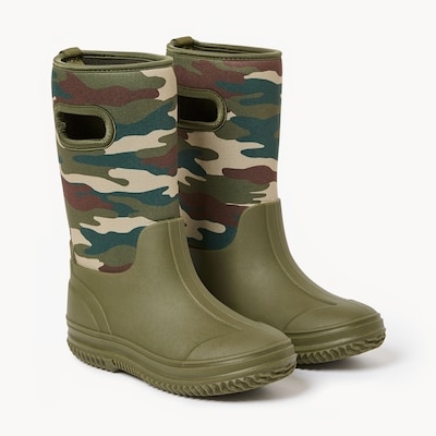 Kid Boys' Neoprene Rain Boots - Olive