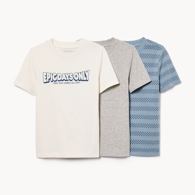 Ensemble de 3 t-shirts pour enfants - Blanc Cassé