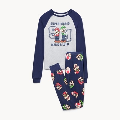 Kid Boys' Super Mario Sleep Set - Dark Navy