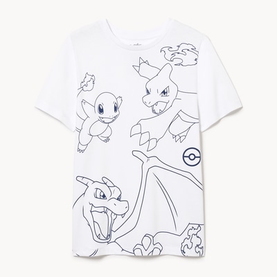 Kid Boys' Pokemon T-Shirt - Bright White
