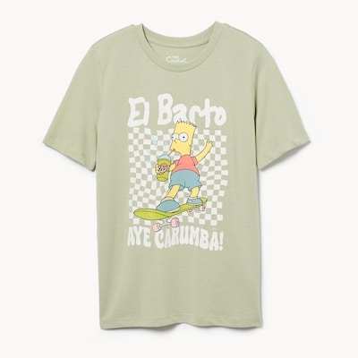 Kid Boys' The Simpsons Bart T-Shirt - Olive