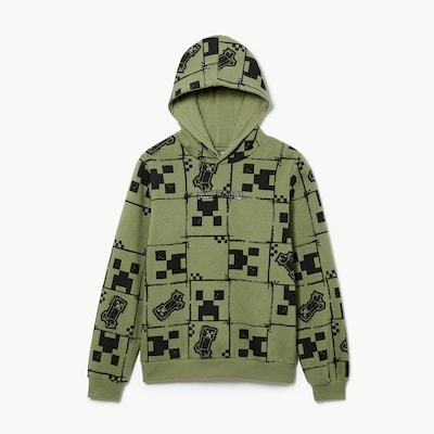 Haut à capuchon Minecraft pour garçons - Olive Foncé