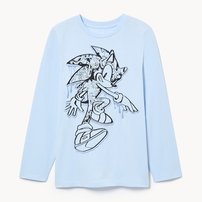 Haut à manches longues Sonic le hérisson, garçons - Bleu Pâle