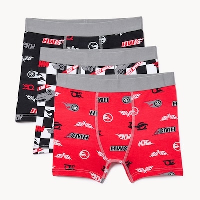 Kid Boys' Hot Wheels 3-Pack Boxer Briefs - Charcoal