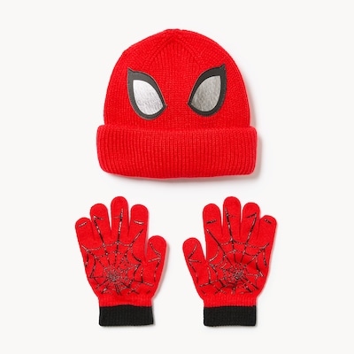 Kid Boys' Marvel Spider-Man Toque and Mittens Set - Red