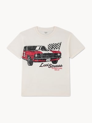T-shirt Levi Strauss SignatureMC Gold pour garçons - Blanc