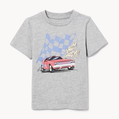 Toddler Graphic T-Shirt - Light Grey Mix