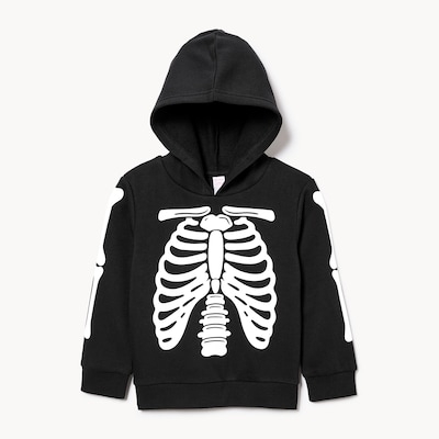 Toddler Boys' Skeleton Hoodie - JF Black