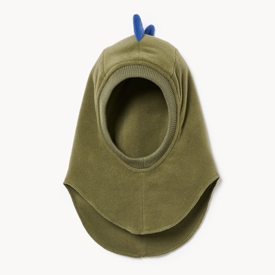 Toddler Boys' Microfleece Dino Face Cover - Light Olive