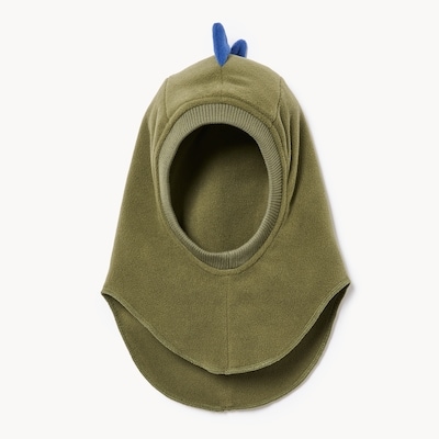 Couvre-visage dinosaure en micromolleton - Olive Pâle