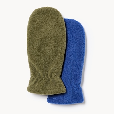 Ens. de 2 paires de mitaines en micromolleton - Bleu
