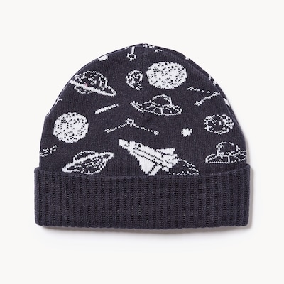 Toddler Boys' Glow-in-the-Dark Printed Toque - Light Navy