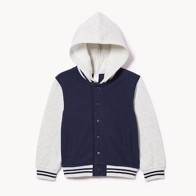 Toddler Boys' Varsity Jacket - Pale Grey