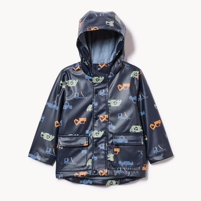 Toddler Printed Raincoat - Dark Navy