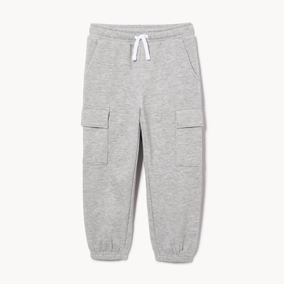 Toddler Boys' Fleece Cargo Jogger - Light Grey Mix