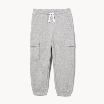 Pantalon de jogging cargo molleton, petits garçons - Mélange De Gris Pâle