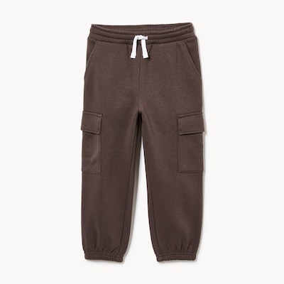 Toddler Boys' Fleece Cargo Jogger - Dark Brown