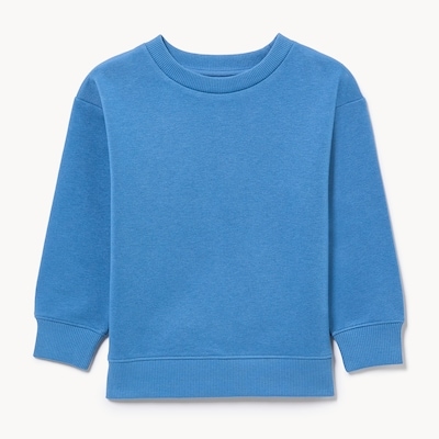 Chandail ras du cou en molleton, petits garçons - Bleu Vif
