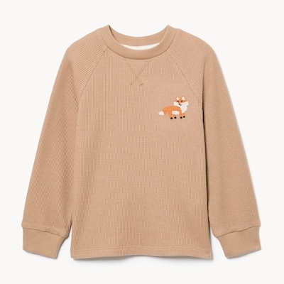 Haut à manches raglan longues pour petits garçons - Beige