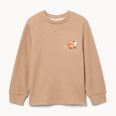 Haut à manches raglan longues pour petits garçons - Beige