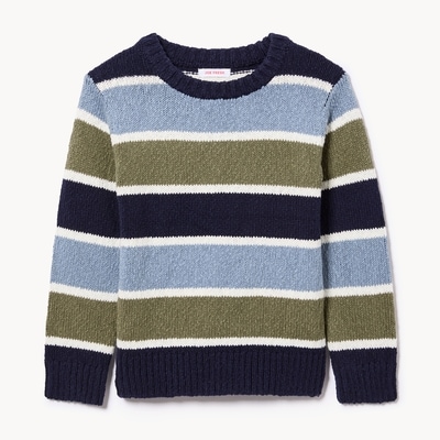 Toddler Boys' Striped Sweater - Dark Navy